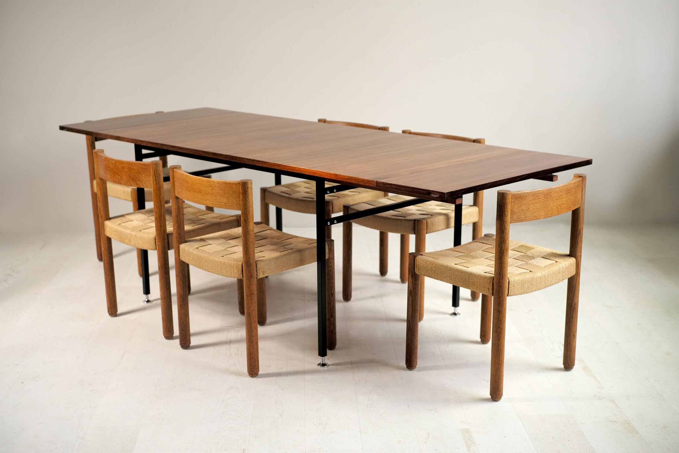 Alain Richard, Rosewood Table, 800 Series, France, 1960 For Sale 3
