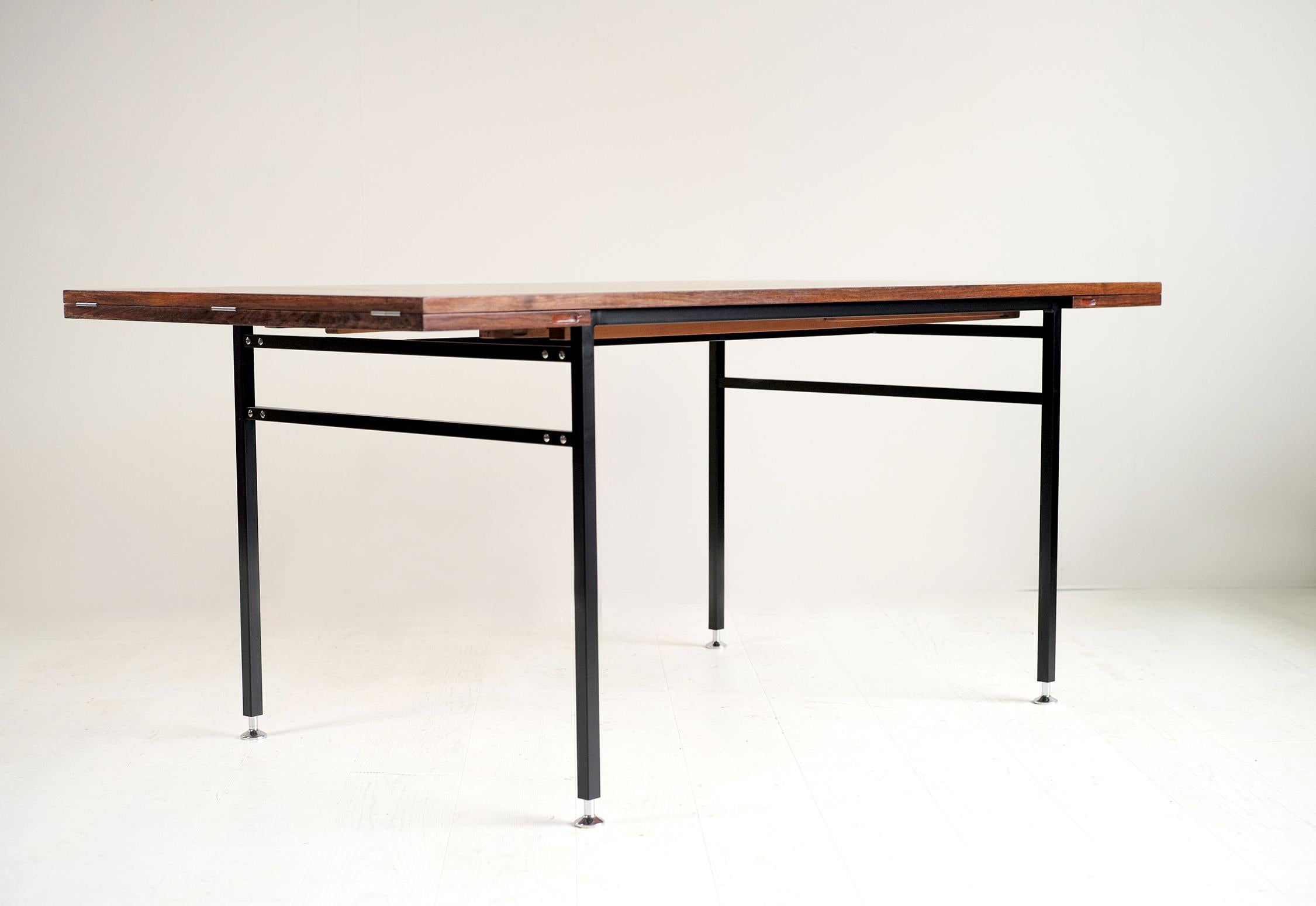 Mid-Century Modern Alain Richard, Rosewood Table, 800 Series, France, 1960 For Sale