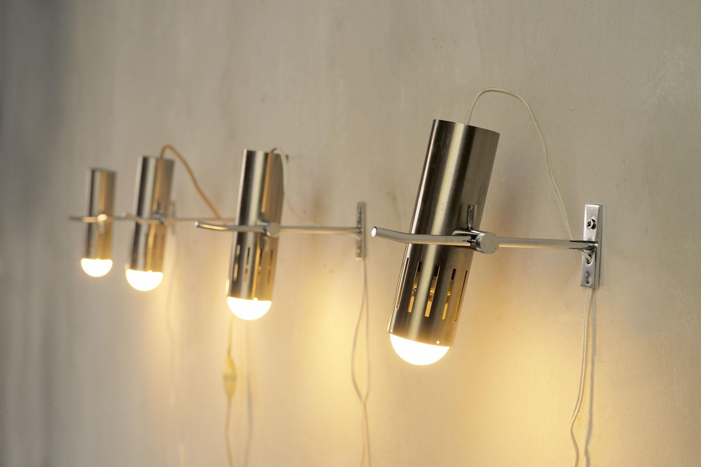 Alain Richard, Set of 4 A5 Wall Lights, France, 1960 For Sale 6