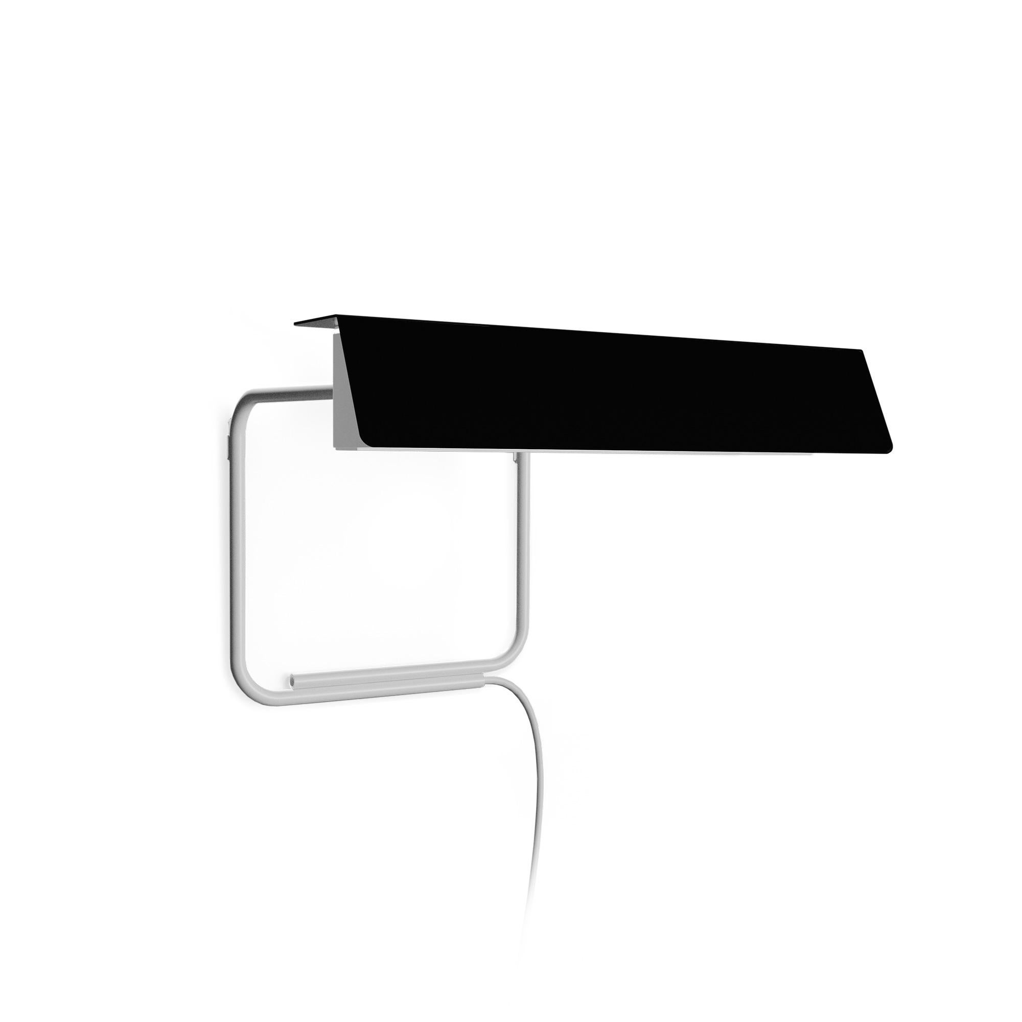 Metal Alain Richard Wall Lamp 5980 in Black and White for Disderot For Sale