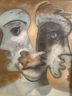 Double visage, Öl auf Leinwand, Alain Rothstein