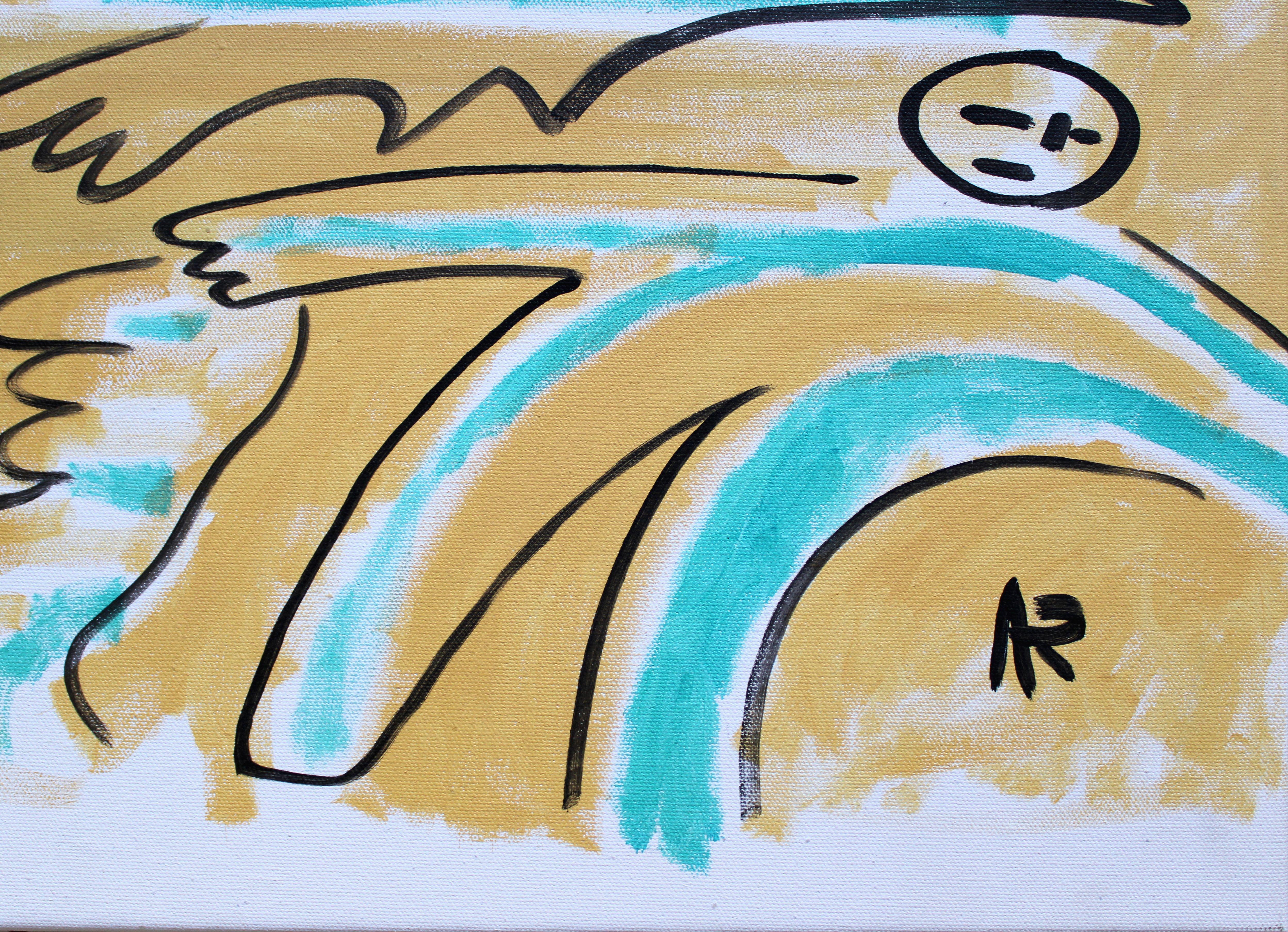 Pensieri. Olio su tela, 61x77 cm - Painting di Alain Rothstein