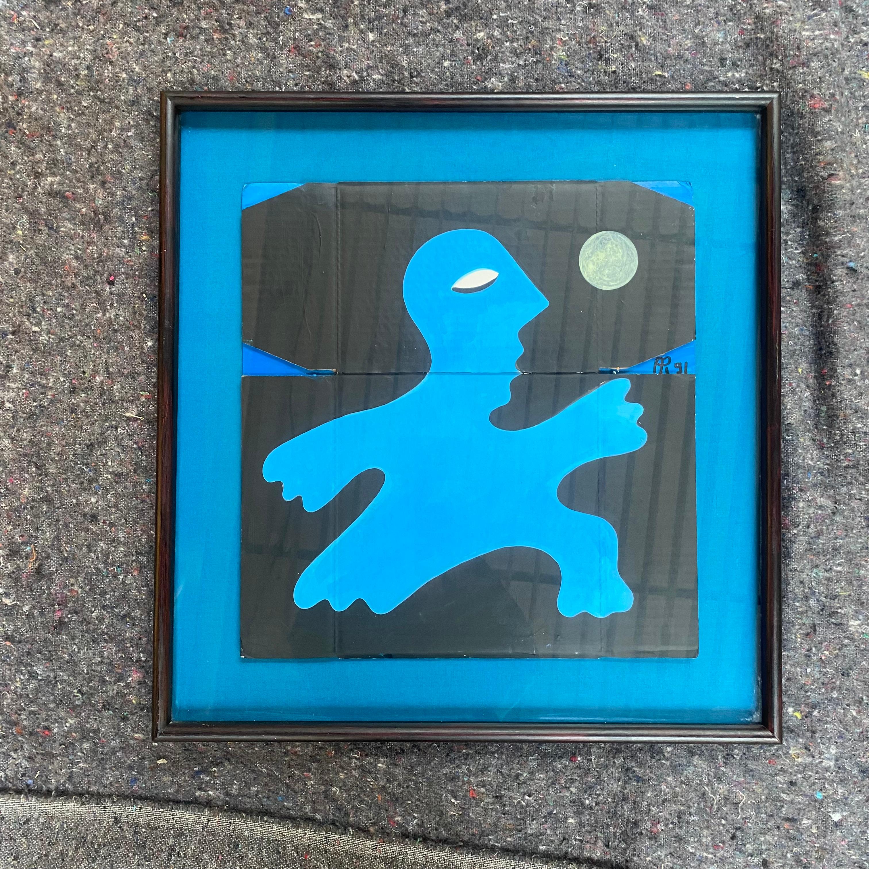 Alain Rothstein -  The blue man - 1991 In Good Condition For Sale In Saint ouen, FR