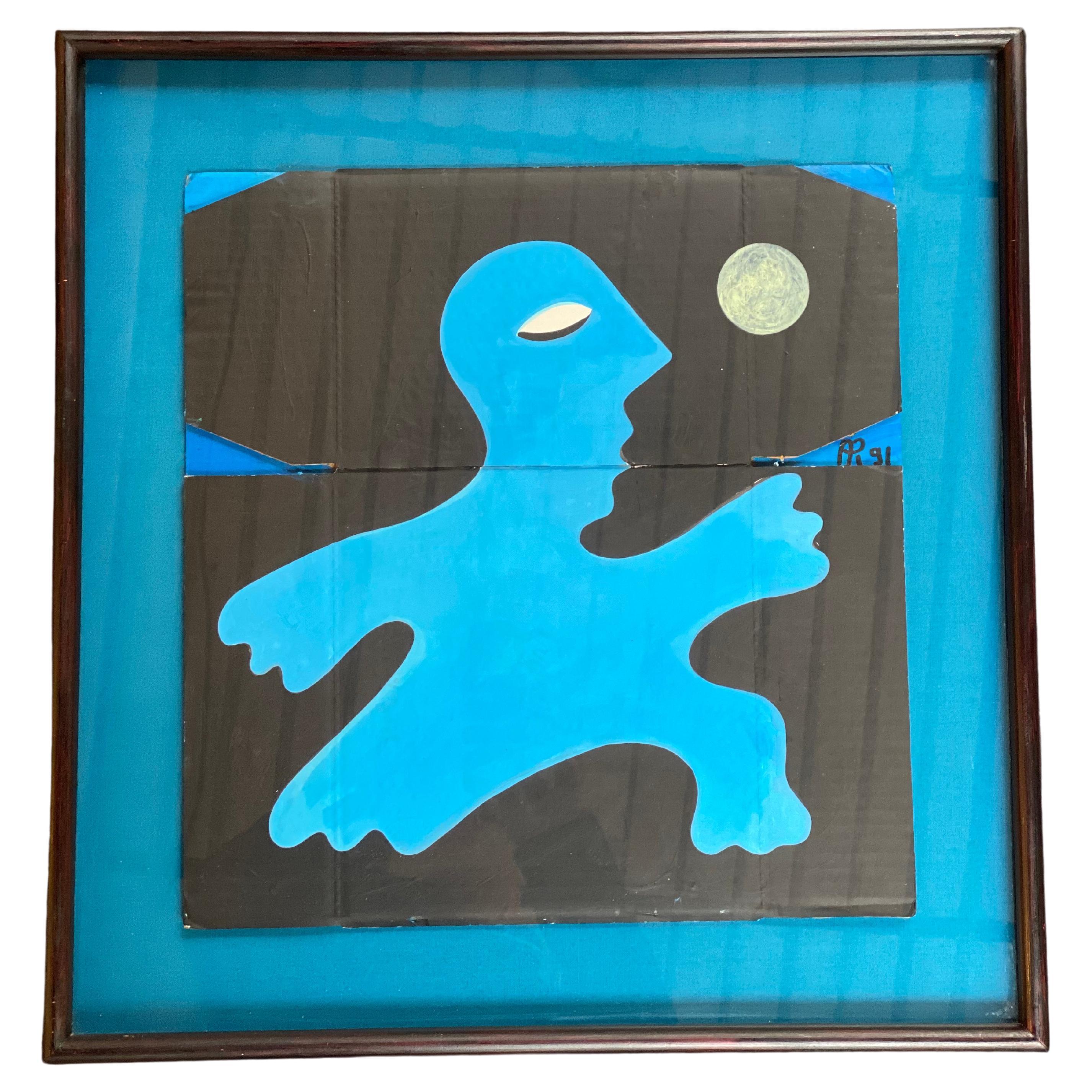 Alain Rothstein -  The blue man - 1991 For Sale