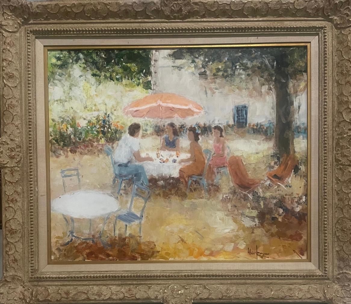 “Family Lunch” - Painting by Alain Rousseau