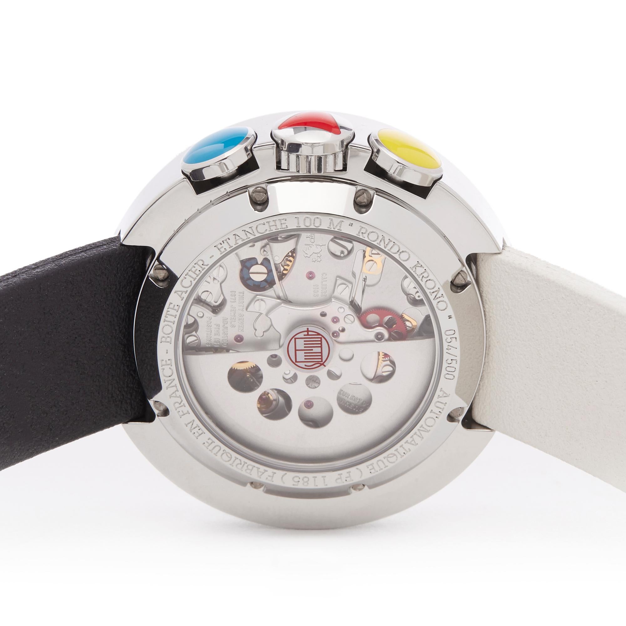 Alain Silberstein Rondo Krono Stainless Steel Chronograph Wristwatch 2
