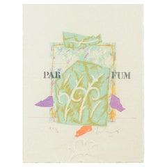 Alain Soucasse, France. Lithograph on paper. Poetic and graphic composition.