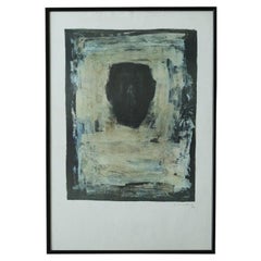 Vintage Alain Winance, Composition, Color lithograph, 1990s, Framed