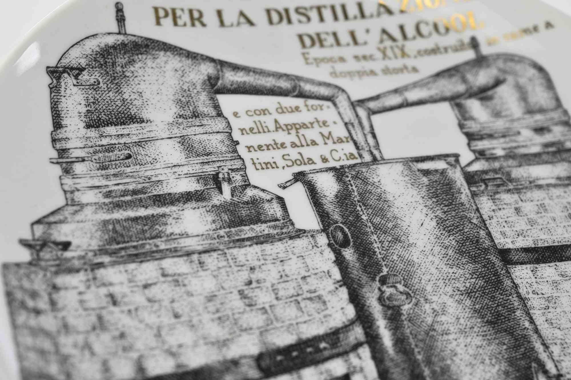 Alambicco - para Martini & Rossi, por P. Fornasetti, años 60 mediados del siglo XX en venta