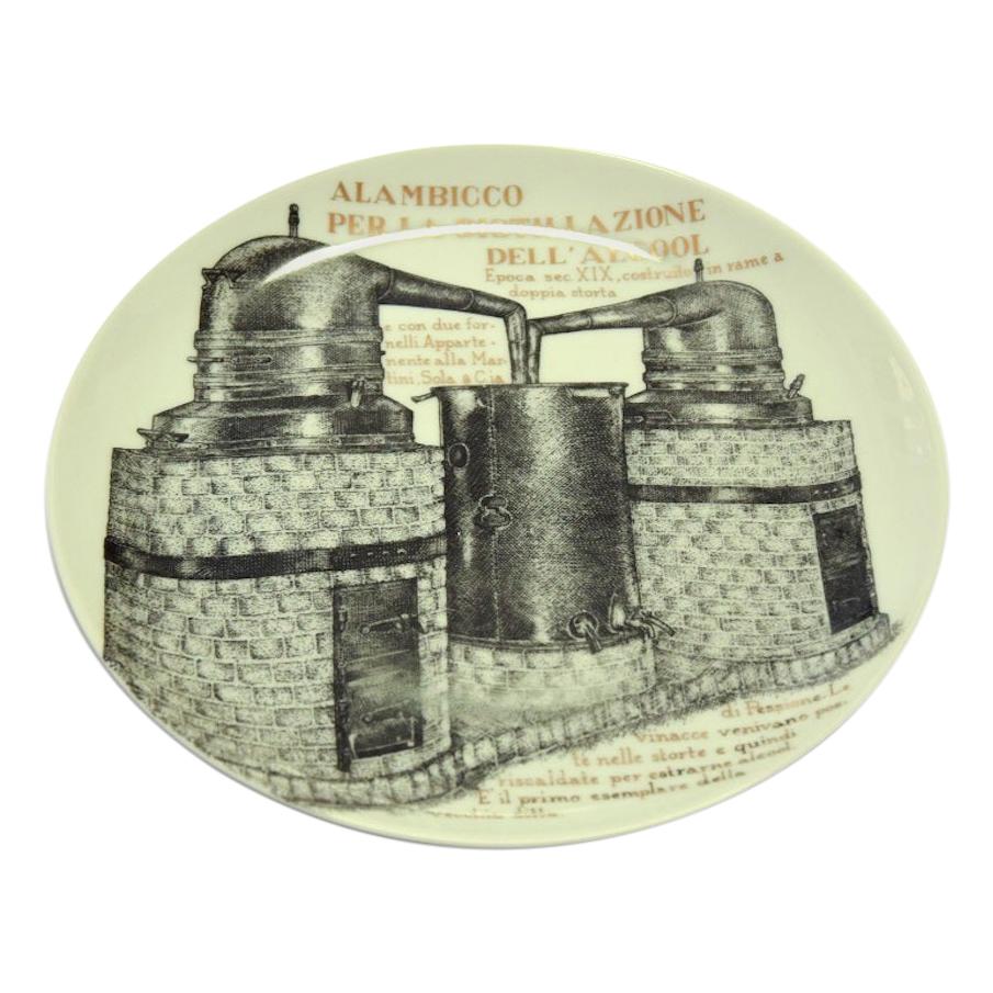 Alambicco Plate for Martini & Rossi, by P. Fornasetti, 1960s