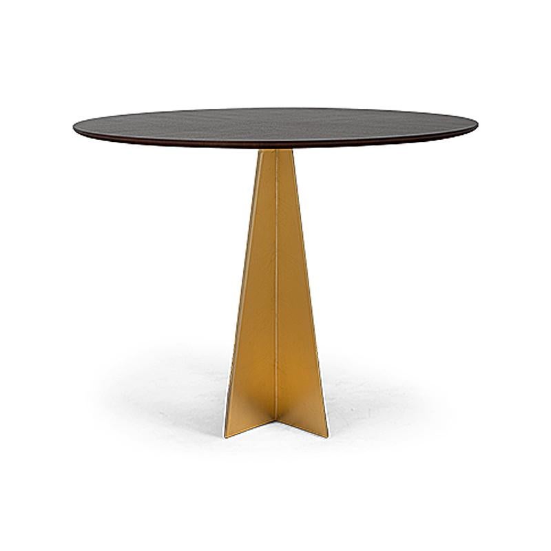 Runder Alambra-Tisch mit Mahagoniplatte und Eisenfuß (21. Jahrhundert und zeitgenössisch) im Angebot