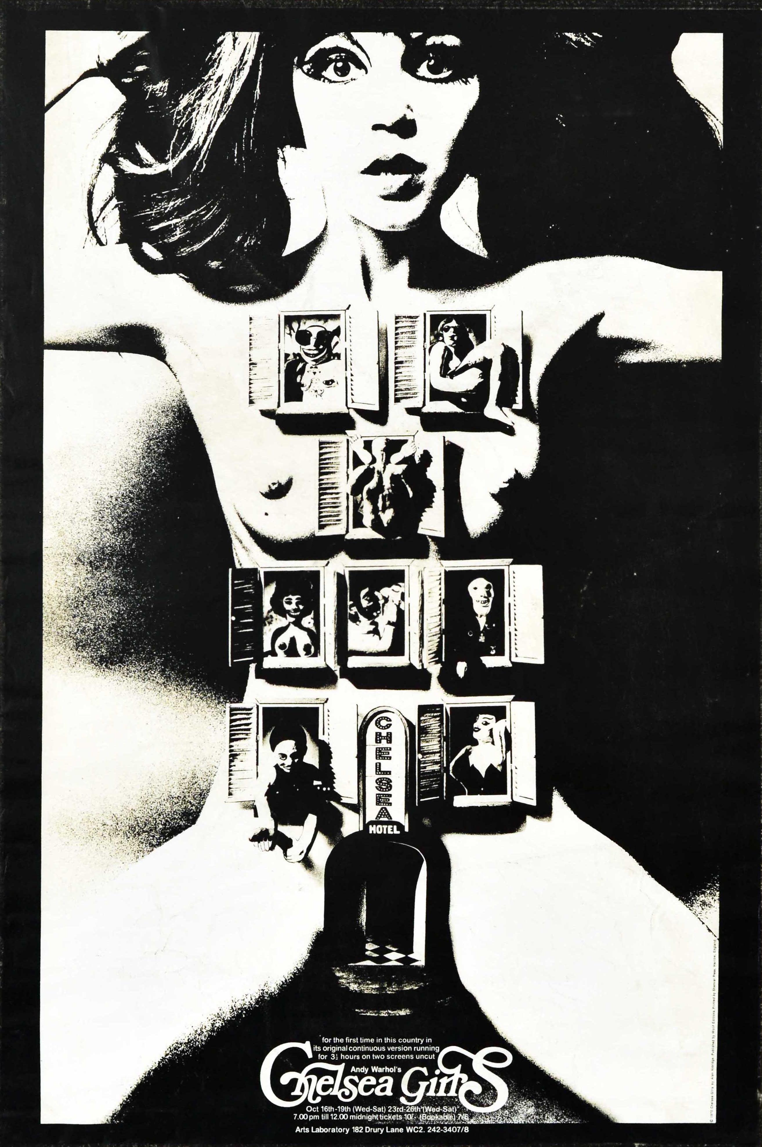 Alan Aldridge Print - Original Vintage Arthouse Cinema Poster Andy Warhol Chelsea Girls Avant Garde