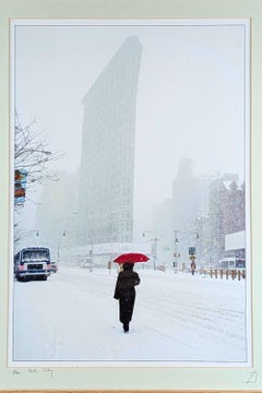 Alan "Battman" Batt Winter View of the Flatiron Building, Signed Giclée Print