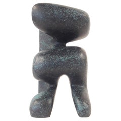 Alan Blue Green Bronze Sculpture