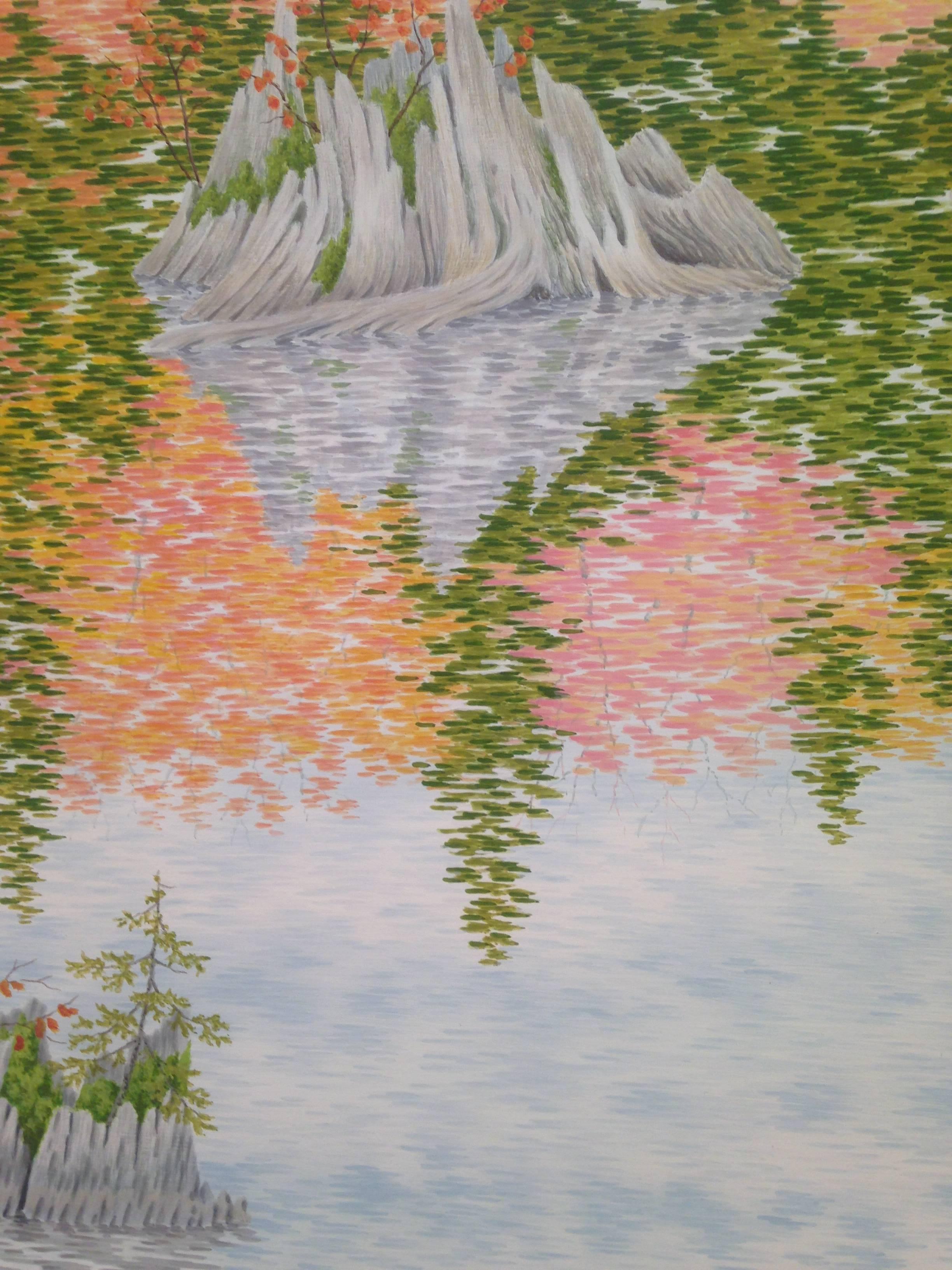 Drowned Forest, Casein Tempera on Panel, Landscape Painting 3