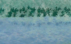 Prima luce, una scena di alba mattutina nel Maine con vista sulle montagne