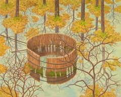 Relic, Mystische Waldszene mit Reflexionen und Mysterien, Surreale Landschaft