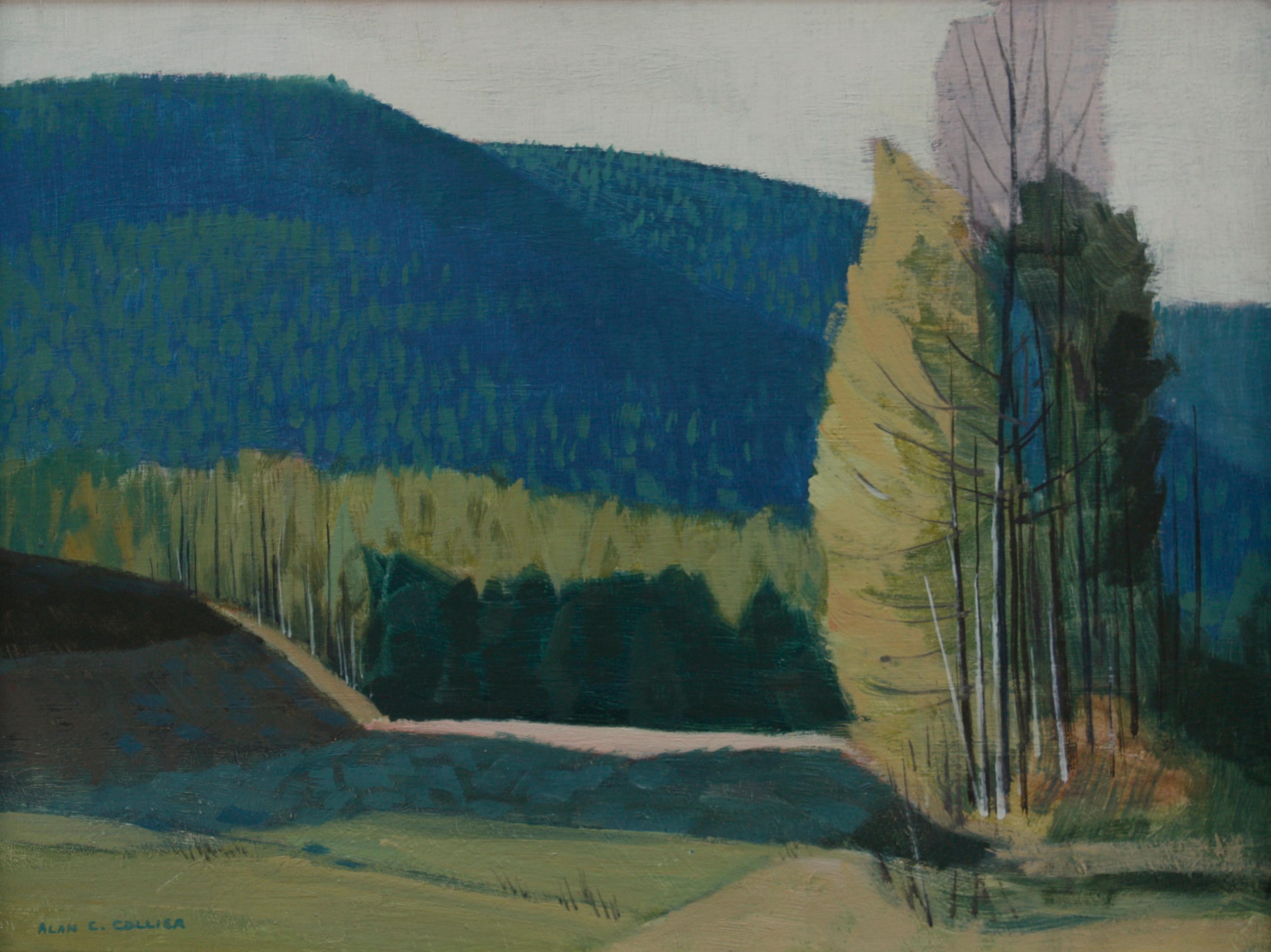 Alan C. Collier Landscape Painting - West if Grand Forks, B.C.