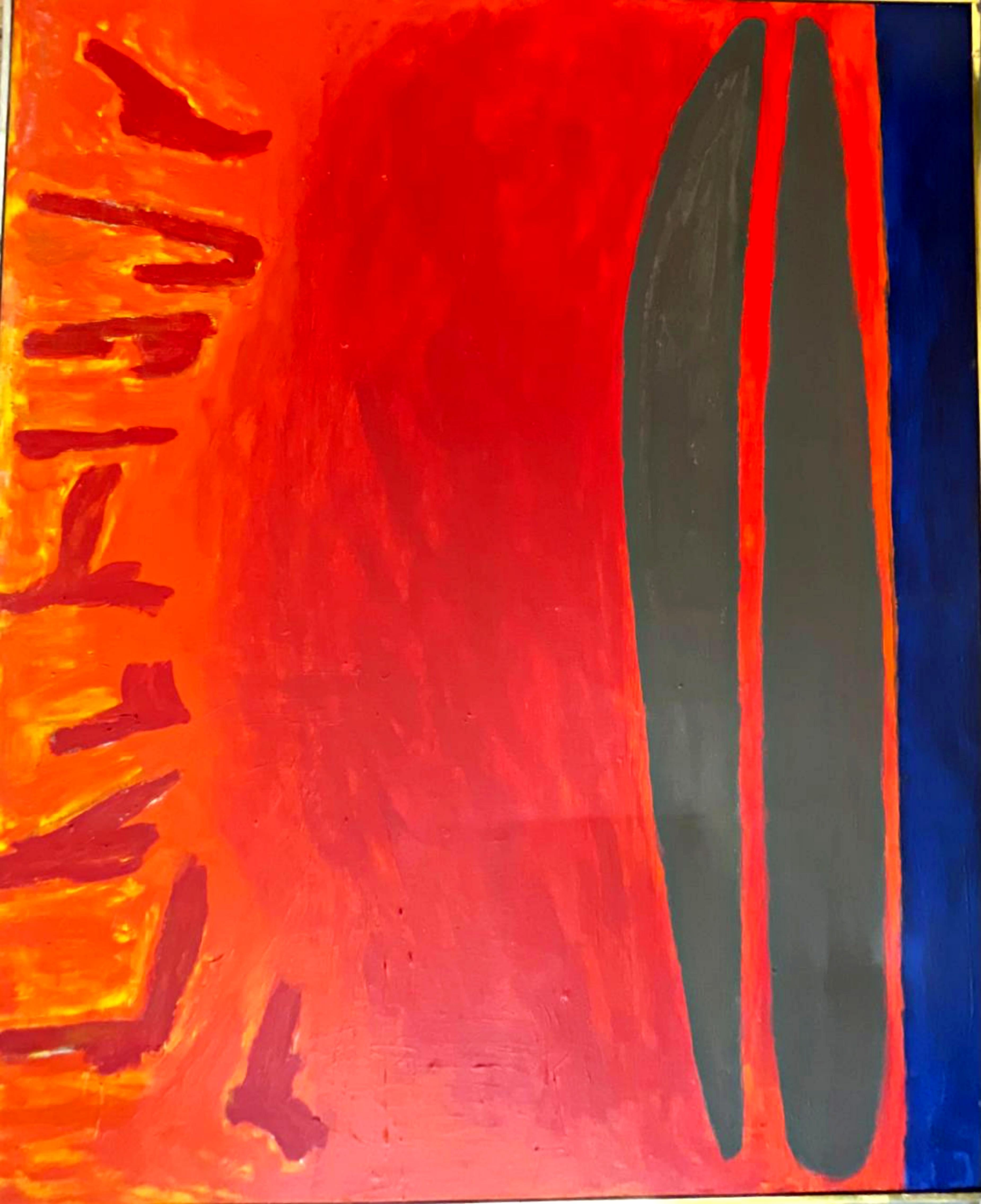 Sunrise - an Expression (with original Washburn gallery label) - Painting by Alan Cote