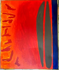 Sunrise an Expression, dipinto acrilico firmato (con etichetta della galleria Washburn)