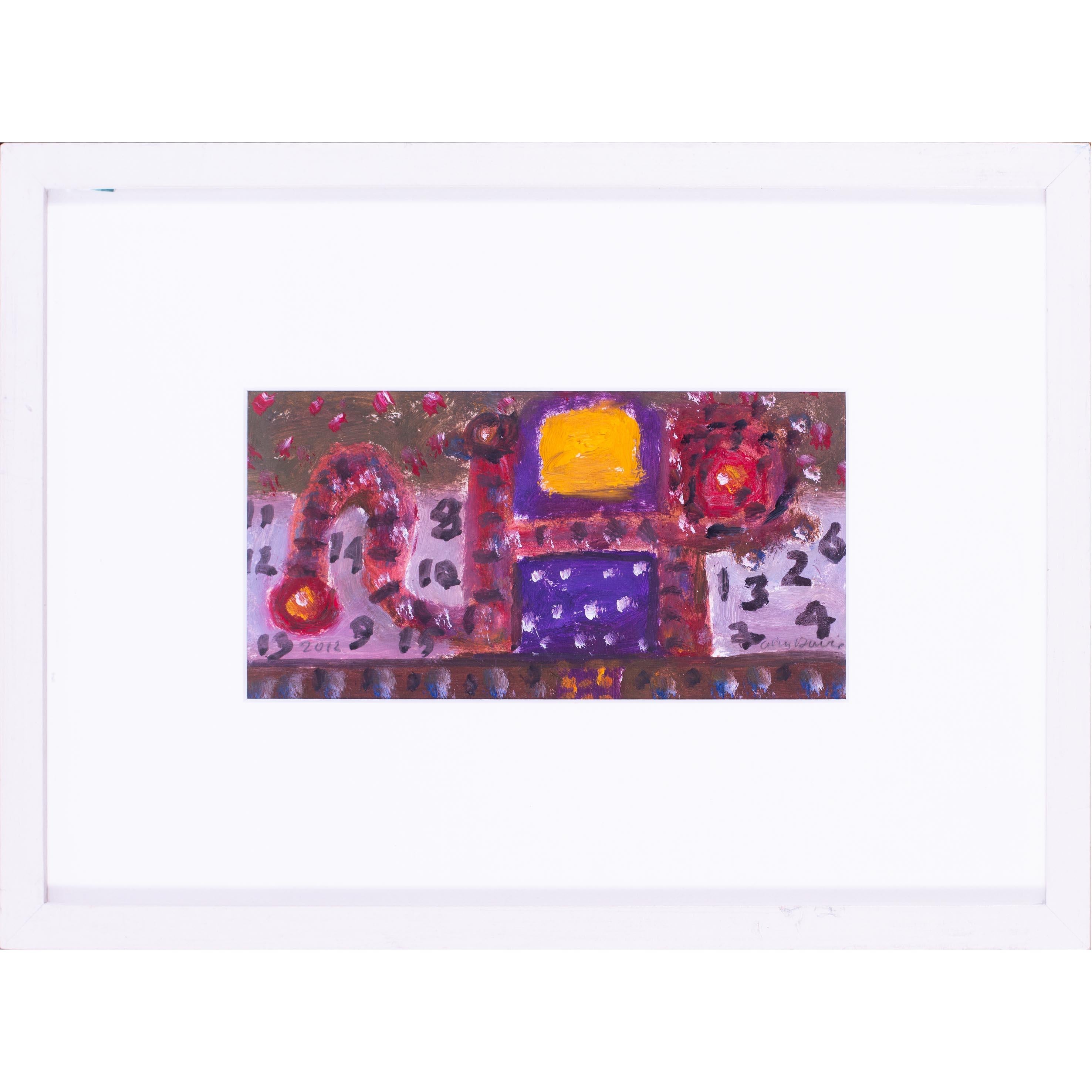 Alan Davie huile originale sur papier 