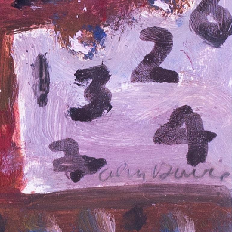 Alan Davie huile originale sur papier 