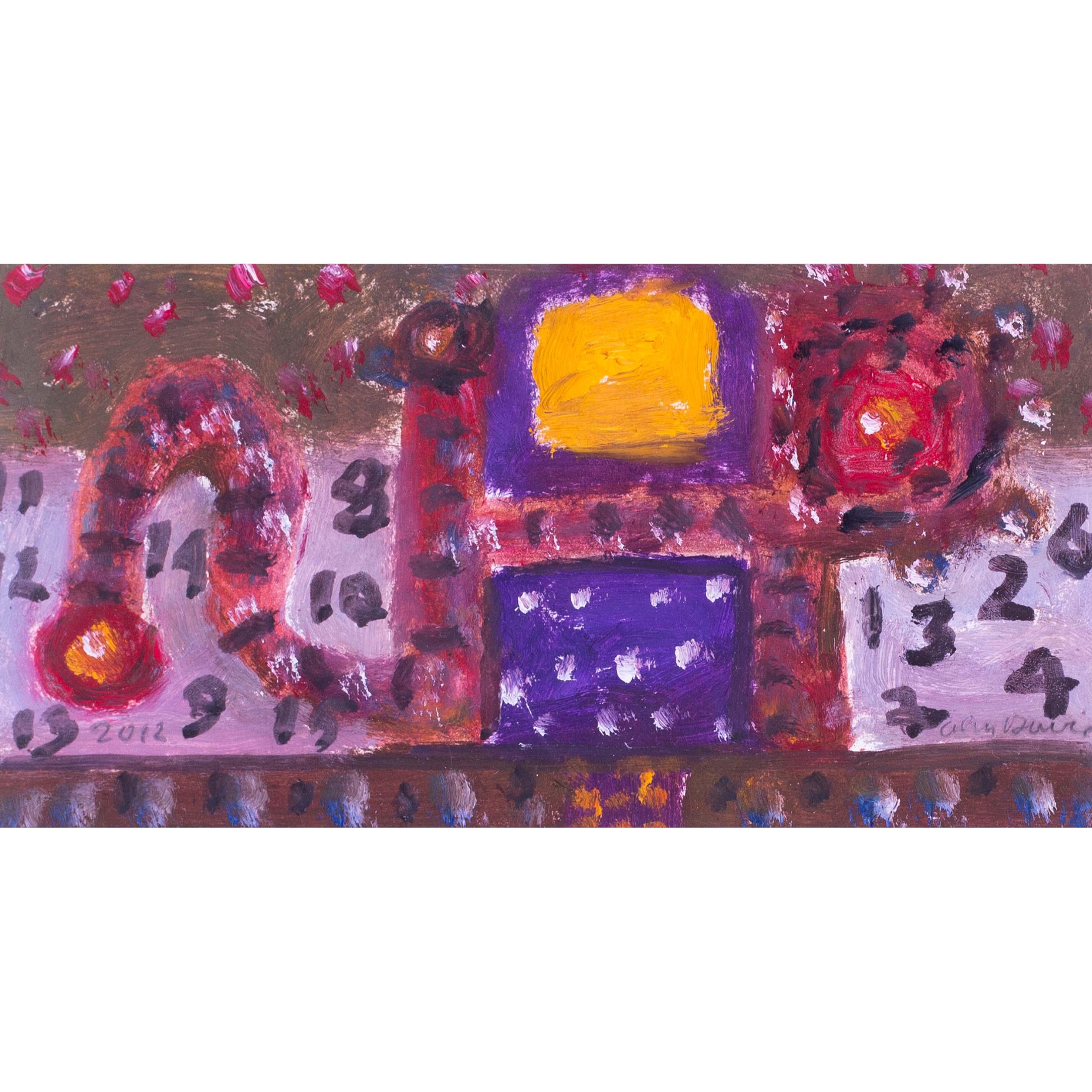 Alan Davie huile originale sur papier 
