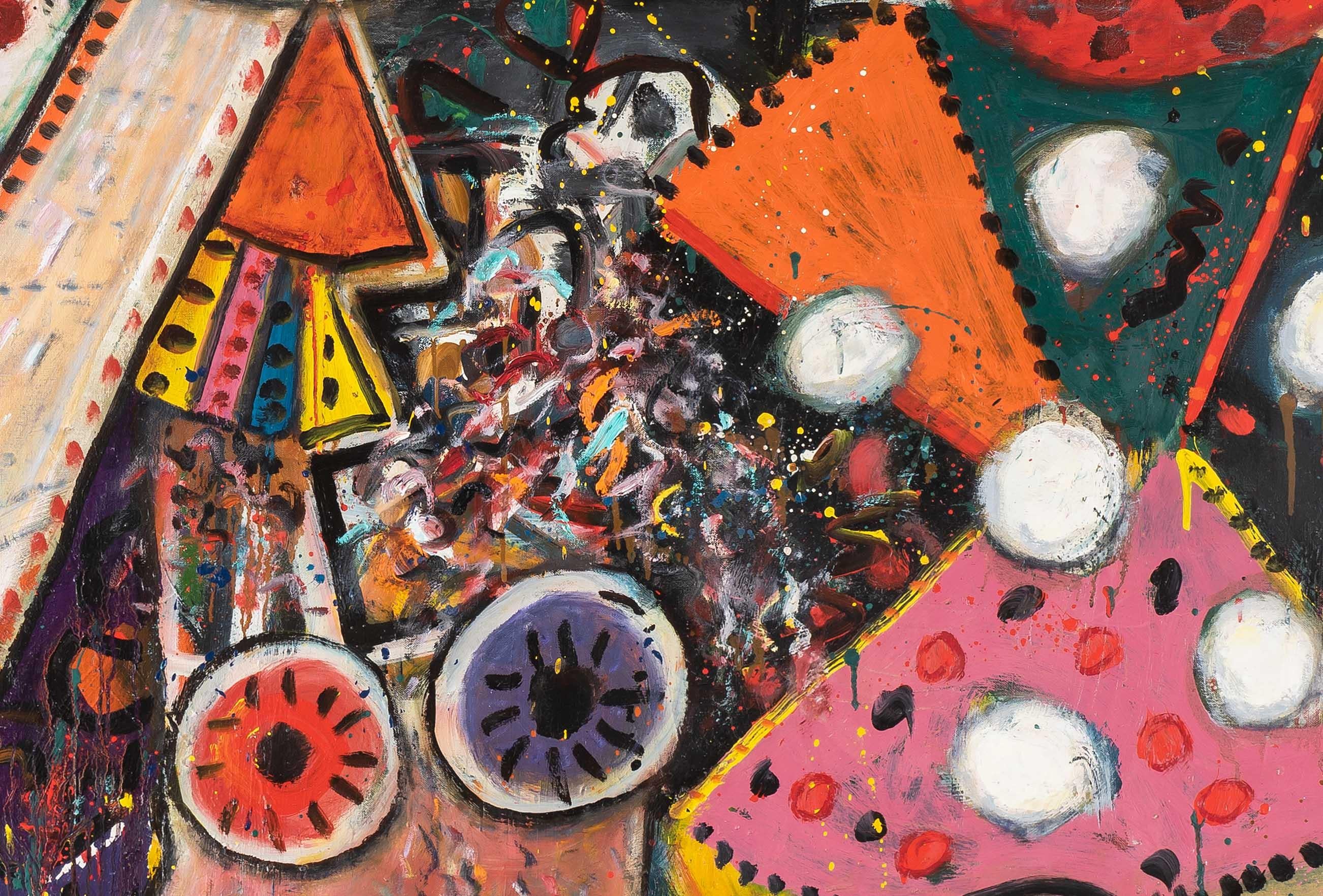 Improvisations on a Chagall Theme no. 1 - Alan Davie, painting, modern, british For Sale 1