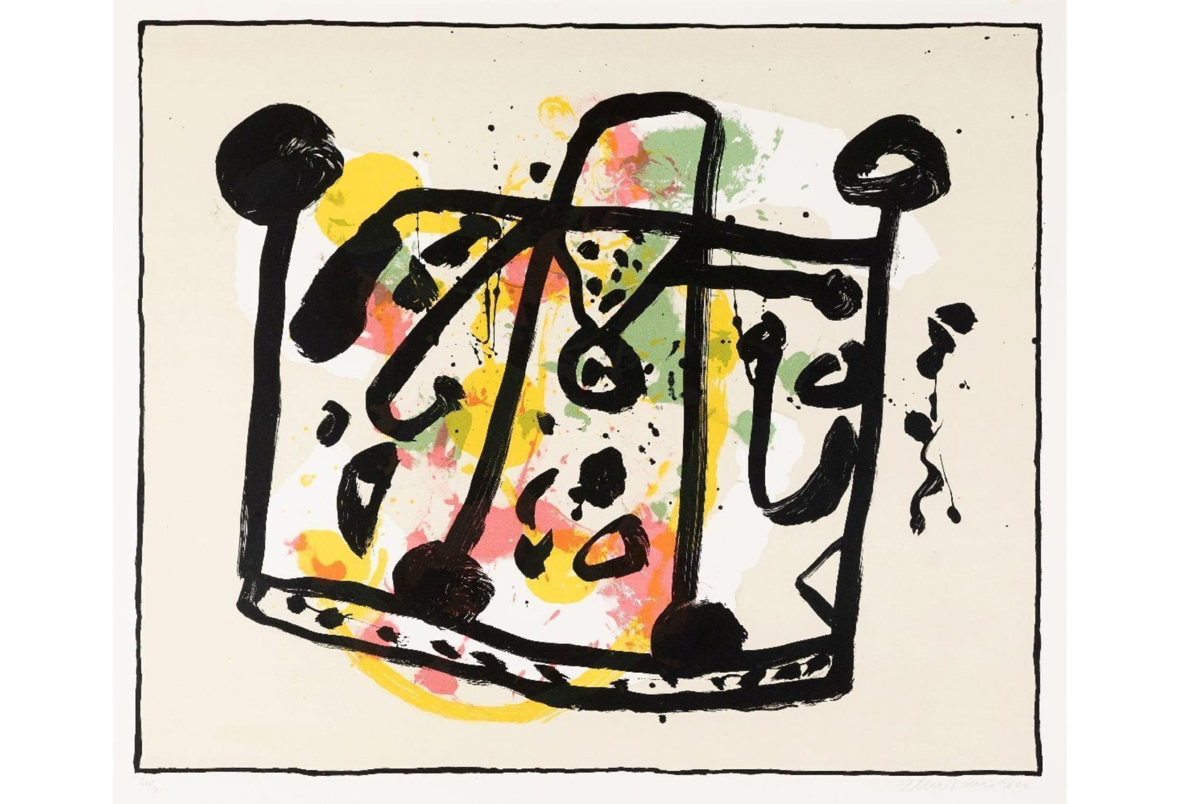 Free Wheeler (Variation IV) by Alan Davie, 2000

Additional information:
Medium: screenprint
75.5 x 86 cm (unframed)
29 3/4 x 33 7/8 in
signed, dated and numbered in pencil

Alan Davie is one of Scotland's most internationally recognised artists
