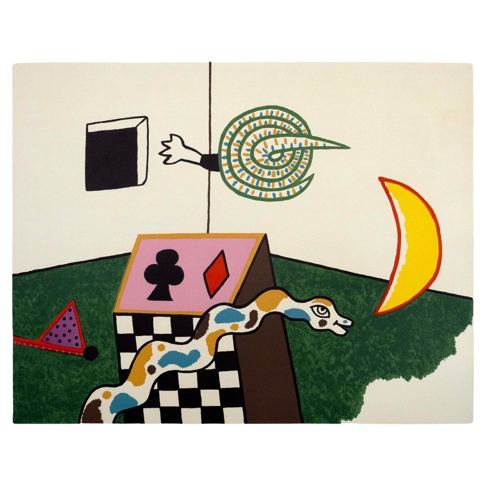 Alan Davie Snake Box Signed Modern Surrealism Lithograph on Paper XX UF '72 For Sale