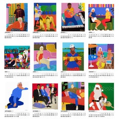 Alan Fears 2019 A3 Wall Calendar Figurative Painting Pop Art
