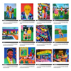 Alan Fears 2023 A3 Wall Calendar Figurative Painting Pop Art