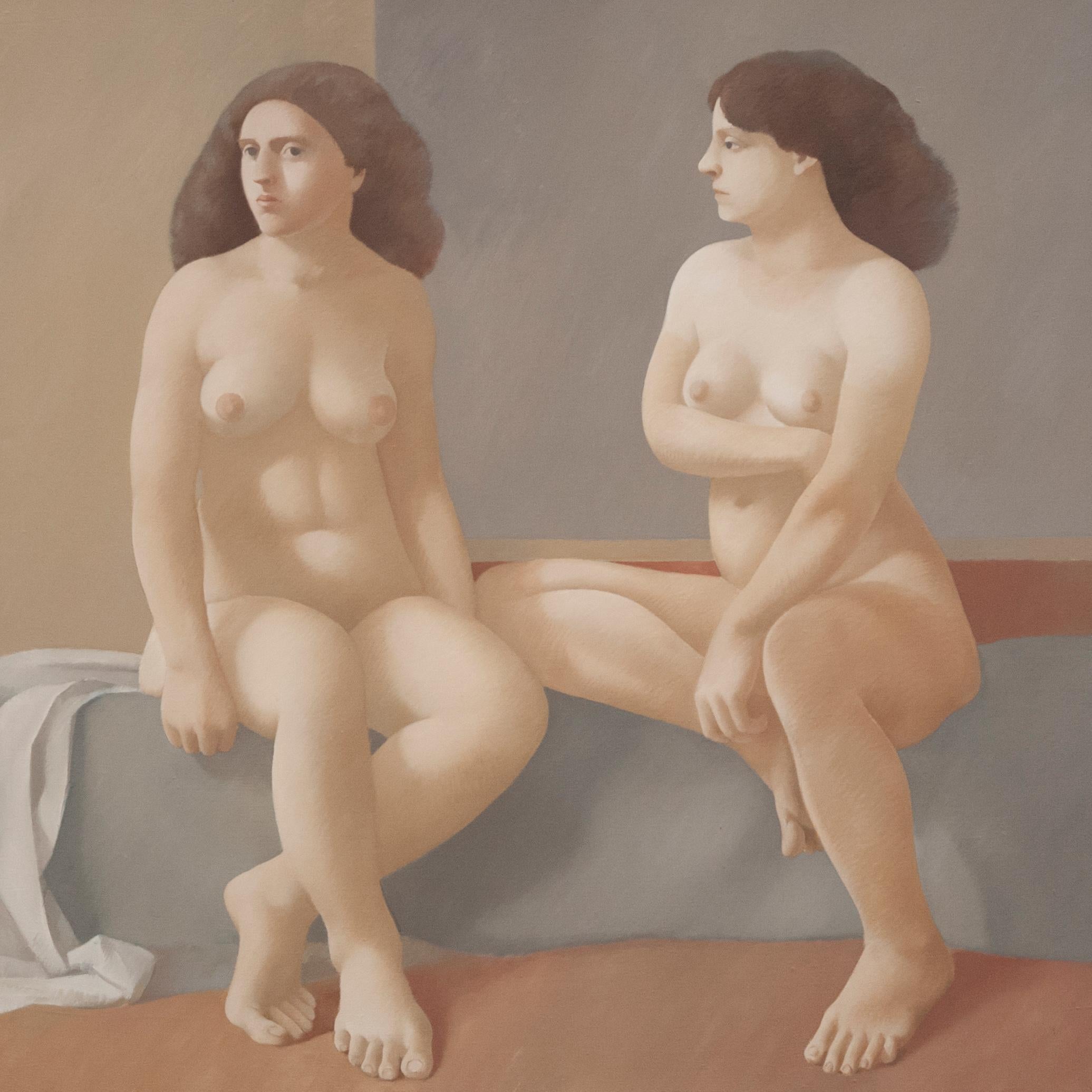 Alan Feltus Figurative Nude Woman Painting, 1974 1