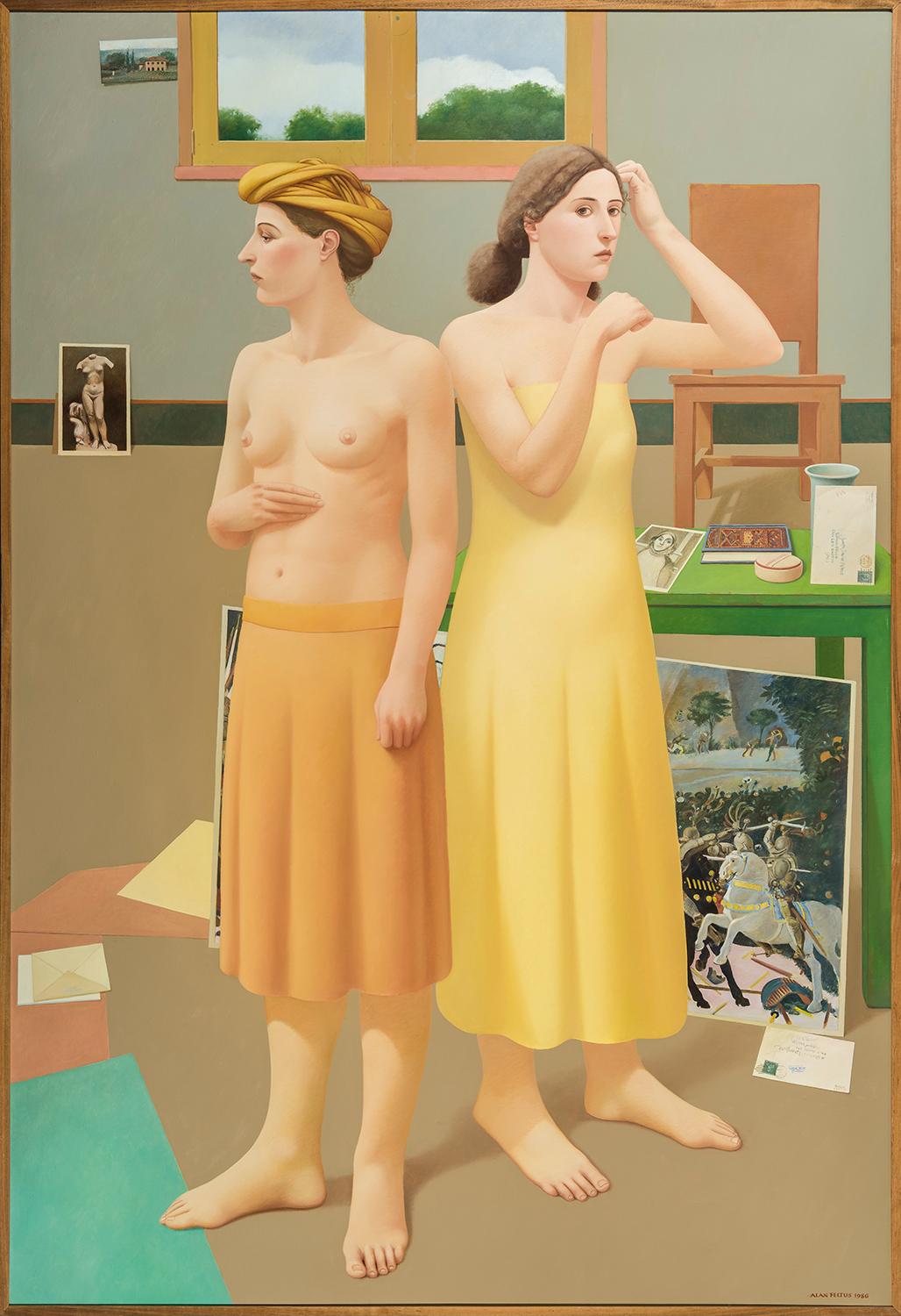 One Afternoon in der Toskana (Braun), Figurative Painting, von Alan Feltus