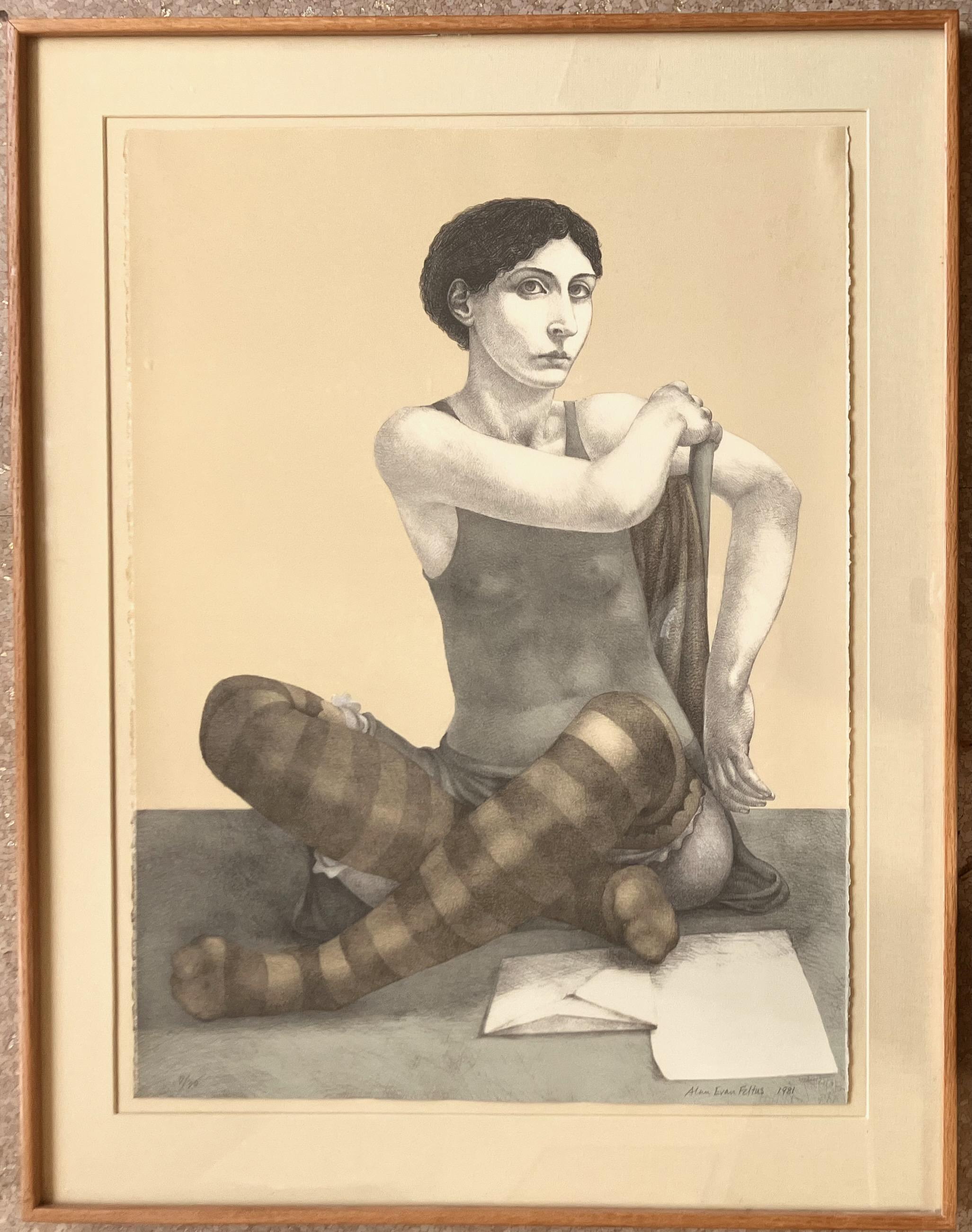 Alan Feltus Figurative Print - Dancer at Rest