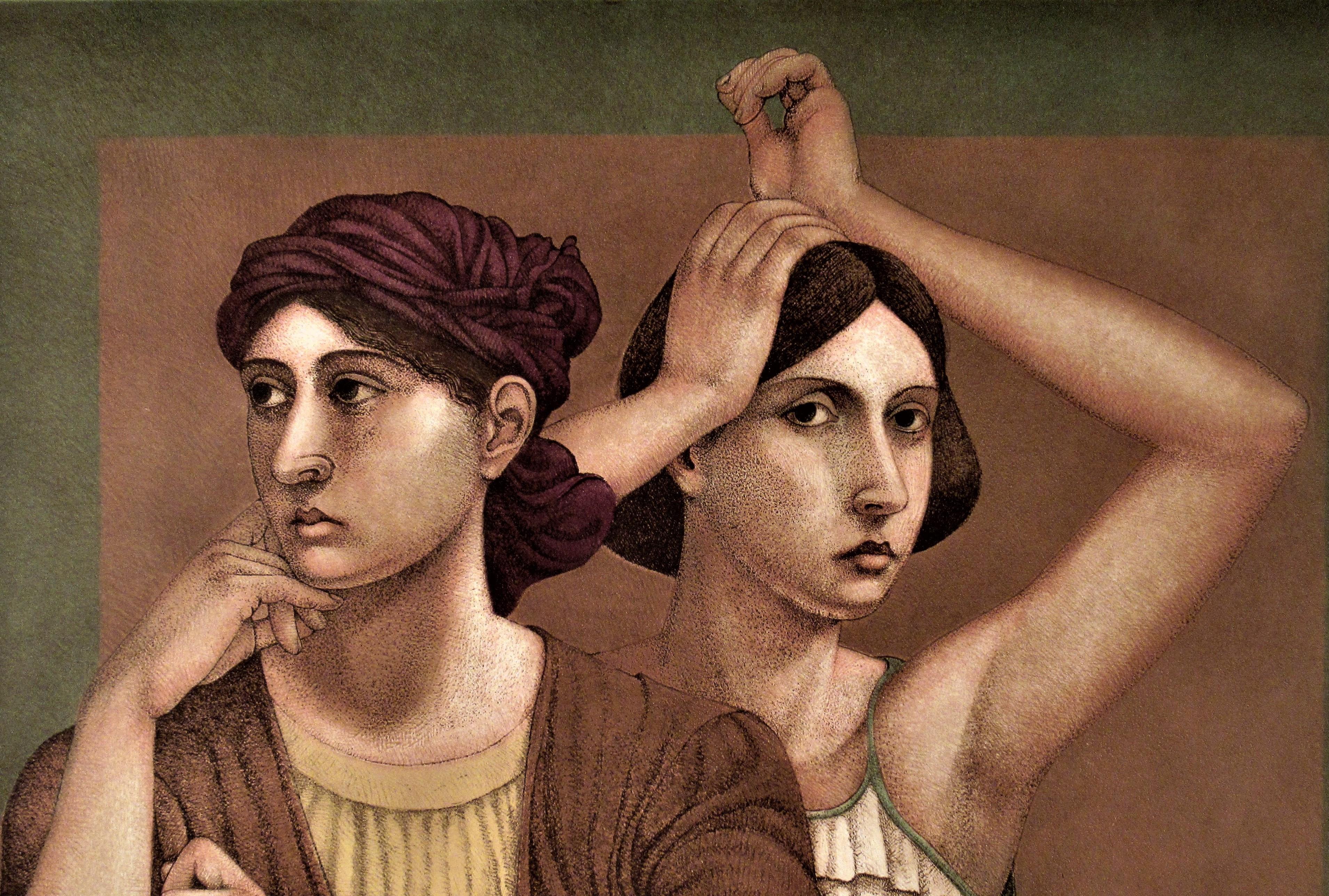 La coppia - Print Realismo americano di Alan Feltus