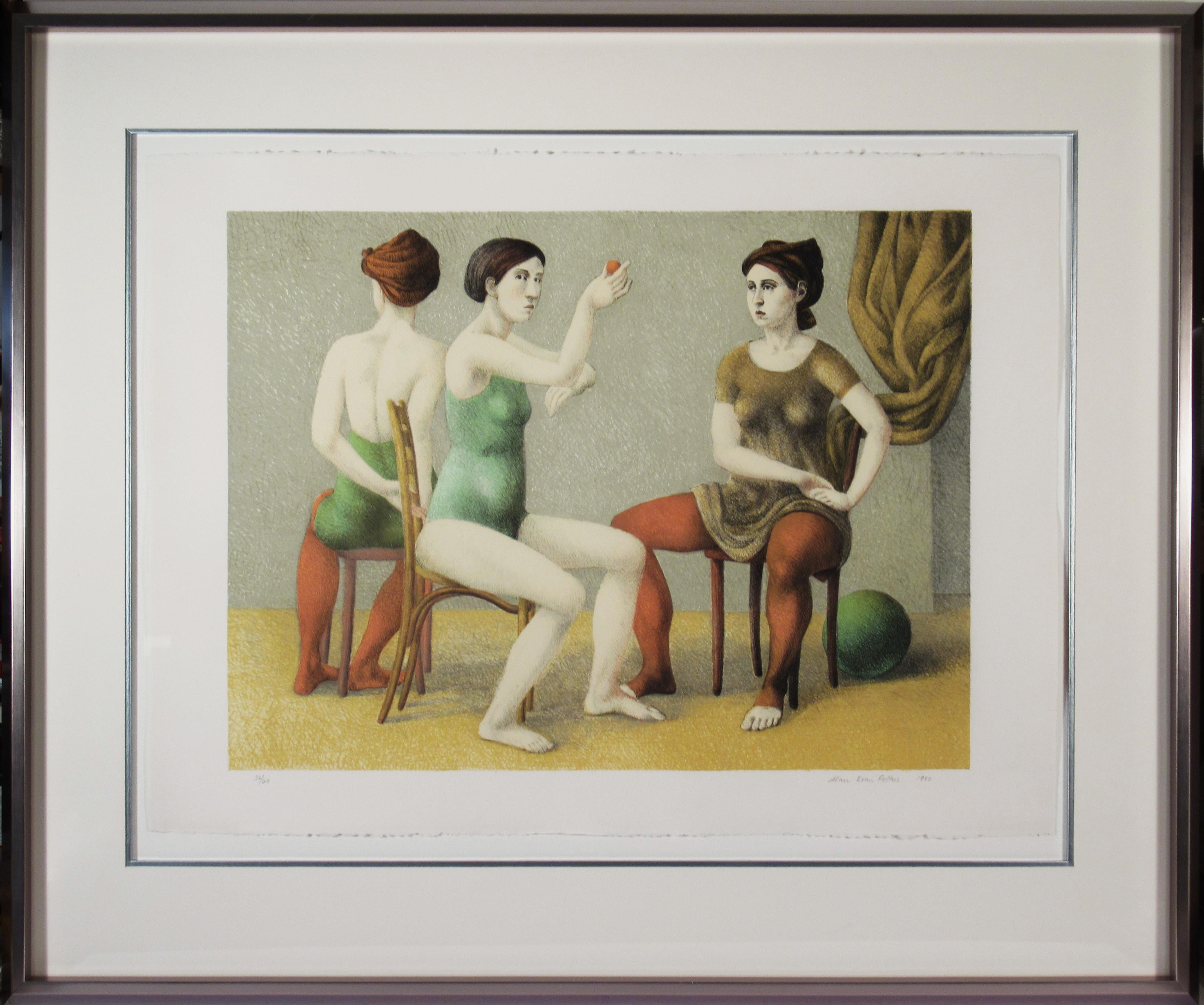 Alan Feltus Figurative Print – Drei Tänzerinnen