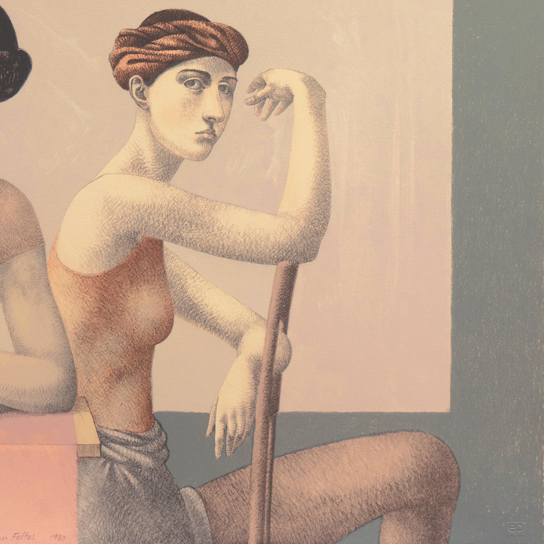 „Two Dancers“, Yale, Cooper Union, Prix de Rome, Tyler School of Art, Assisi im Angebot 4