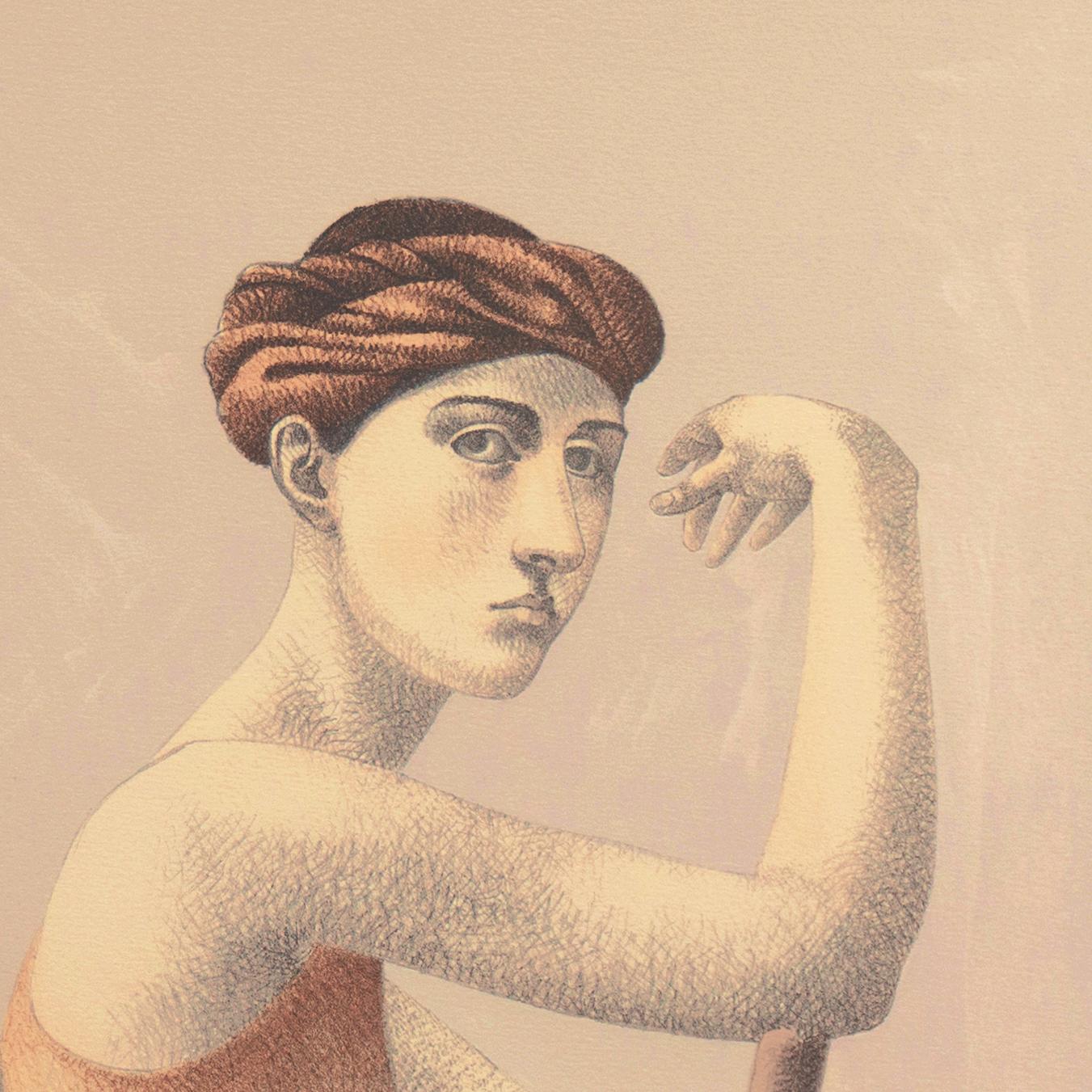 „Two Dancers“, Yale, Cooper Union, Prix de Rome, Tyler School of Art, Assisi im Angebot 6