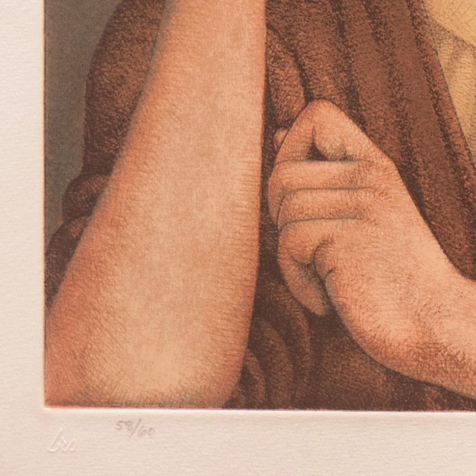 „Two Women“, Yale, Cooper Union, Prix de Rome, Tyler School of Art, Smithsonian (Braun), Figurative Print, von Alan Feltus