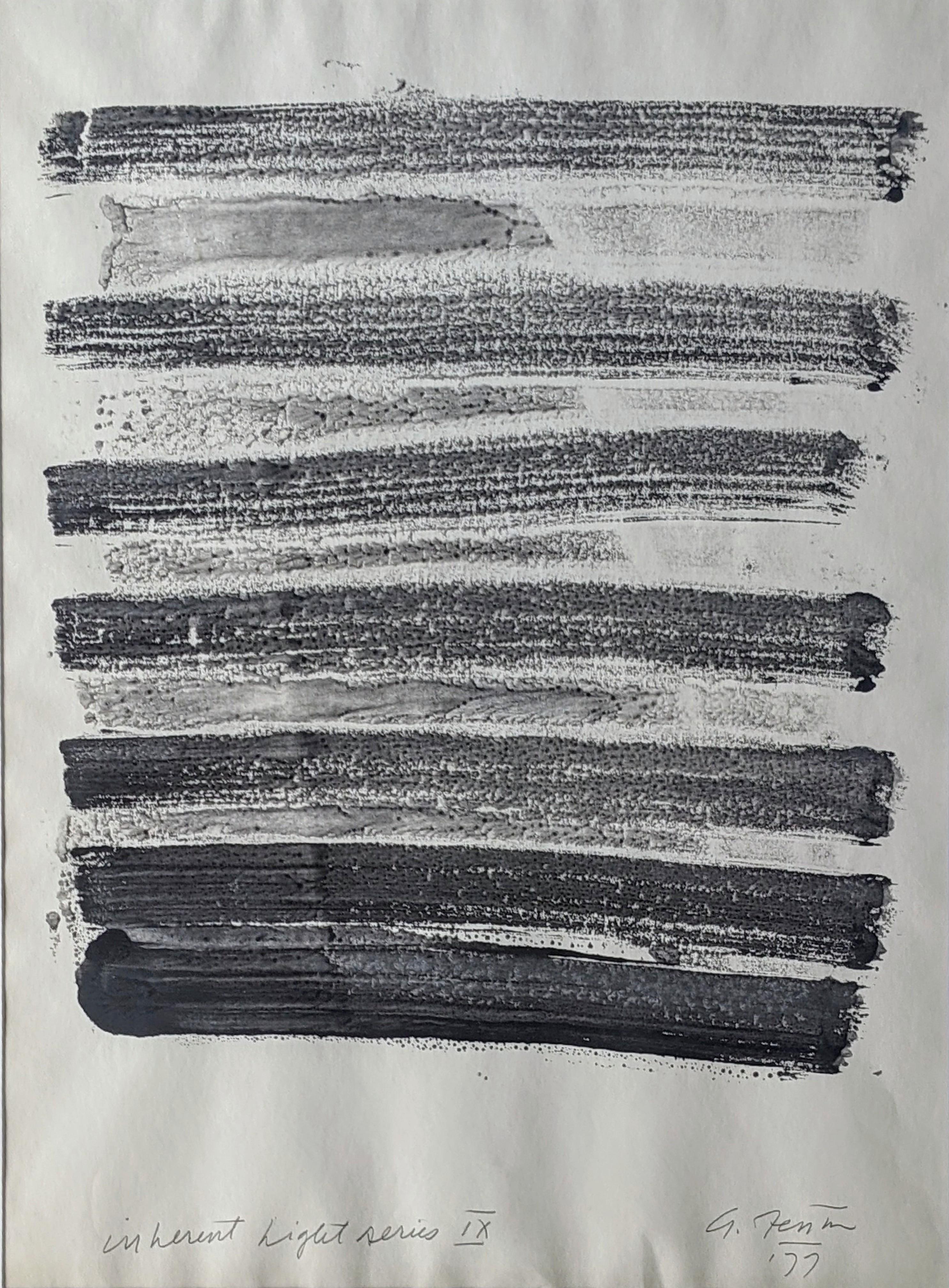 "Inherent Light Series IX, " Alan Fenton, Abstract Expressionism, Black Stripes