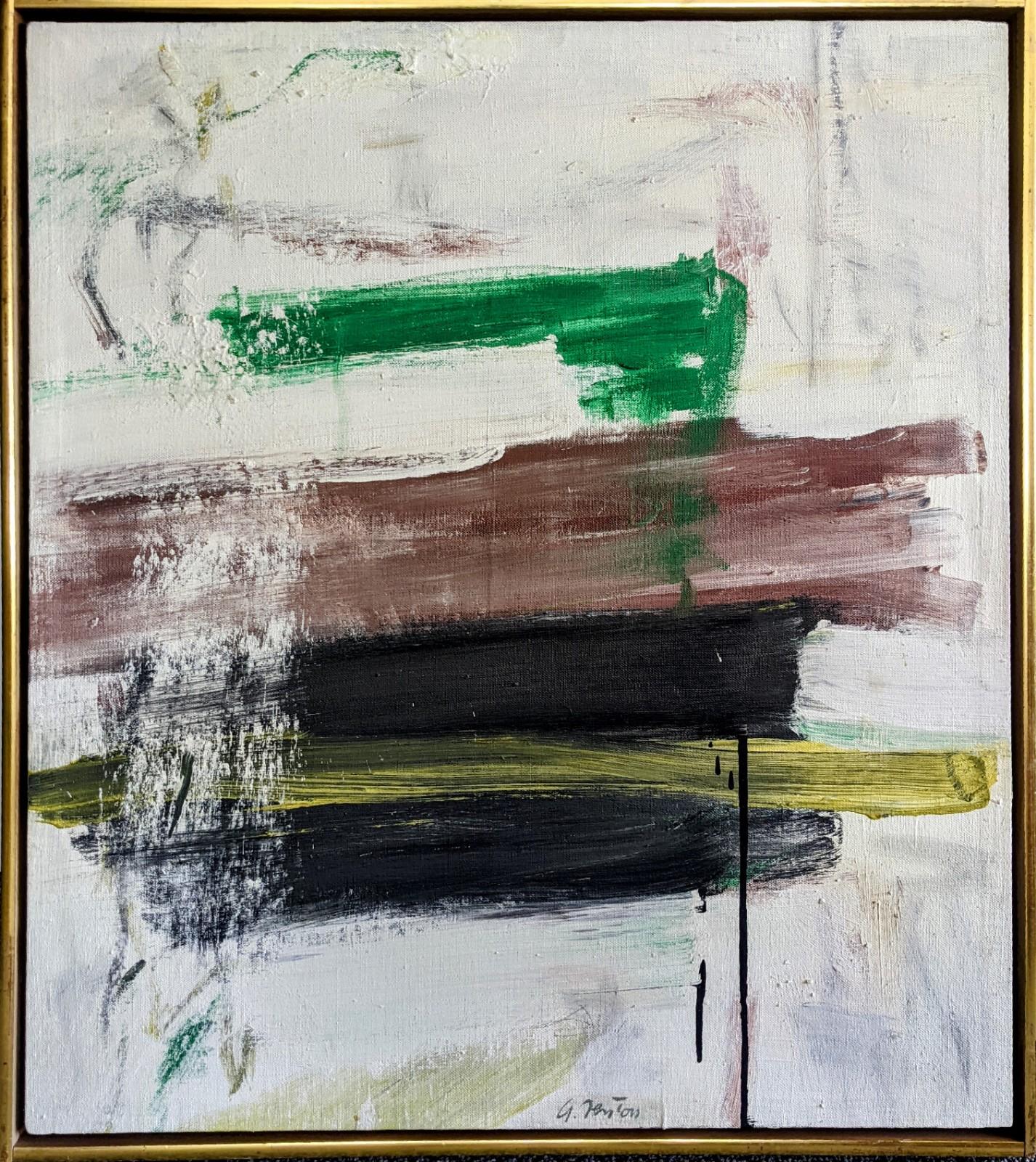 Alan Fenton (1927 - 2000)
Untitled, 1958
Oil on artist's board
28 3/4 x 25 1/2 inches
Signed and dated on the reverse

Fenton's quiet and contemplative nonobjective paintings and drawings were widely recognized for their demanding yet understated