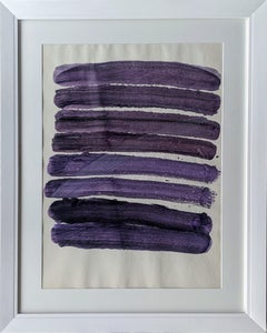 "Untitled, " Alan Fenton, Abstract Expressionism, Purple Stripes