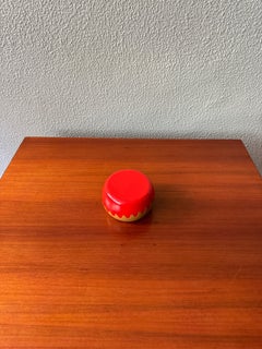 Alan Fletcher Mini Space Age Red Caramel Melamine Clam Ashtray Spain 1970s NOS