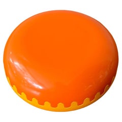 Cenicero Alan Fletcher Space Age Naranja Amarillo Melamina Almeja España Años 70 NOS