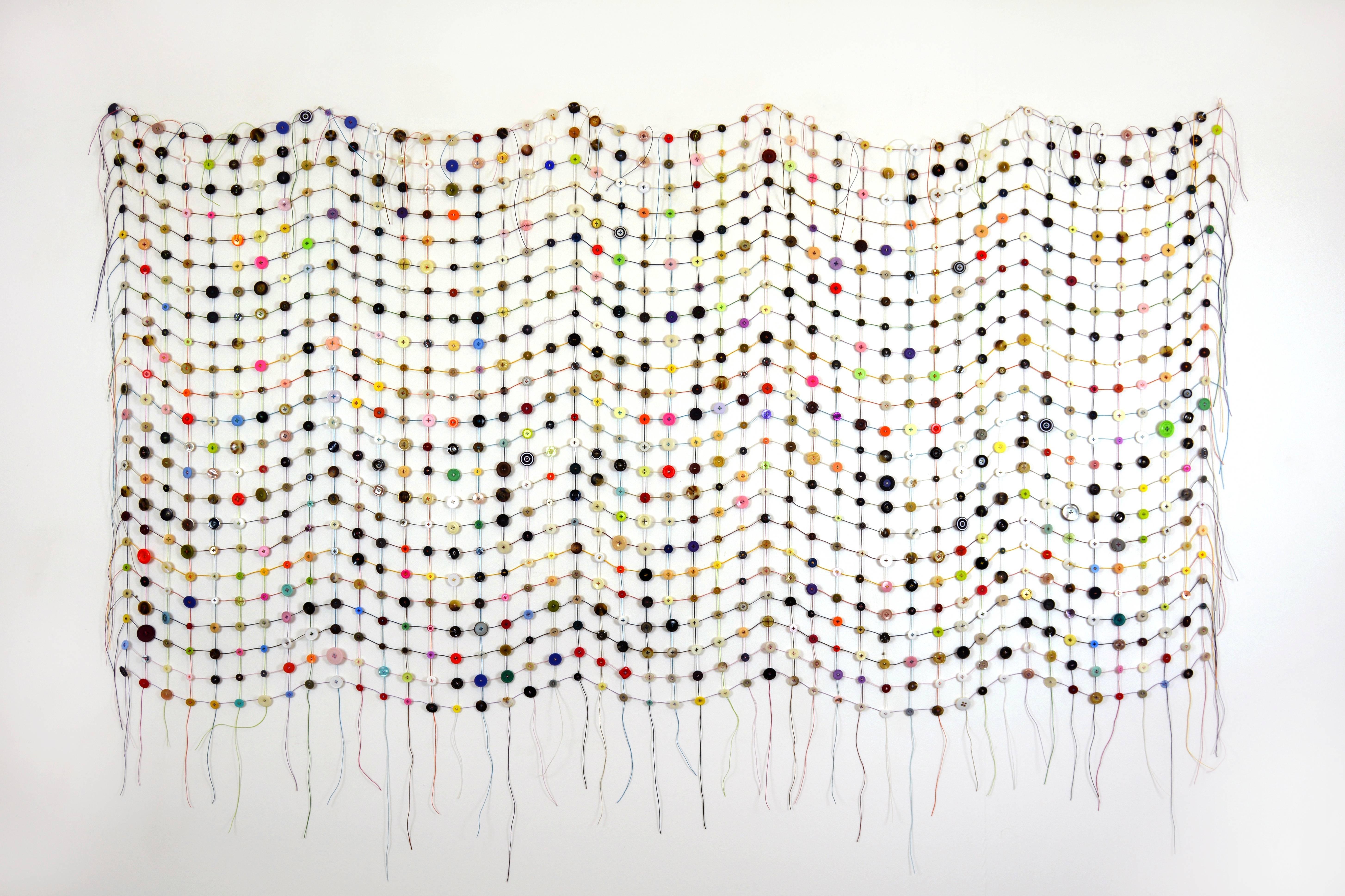 PS #16: Multicolor textile sculpture or wall hanging by Alan Franklin 4