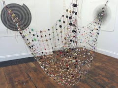 PS #16: Multicolor textile sculpture or wall hanging by Alan Franklin