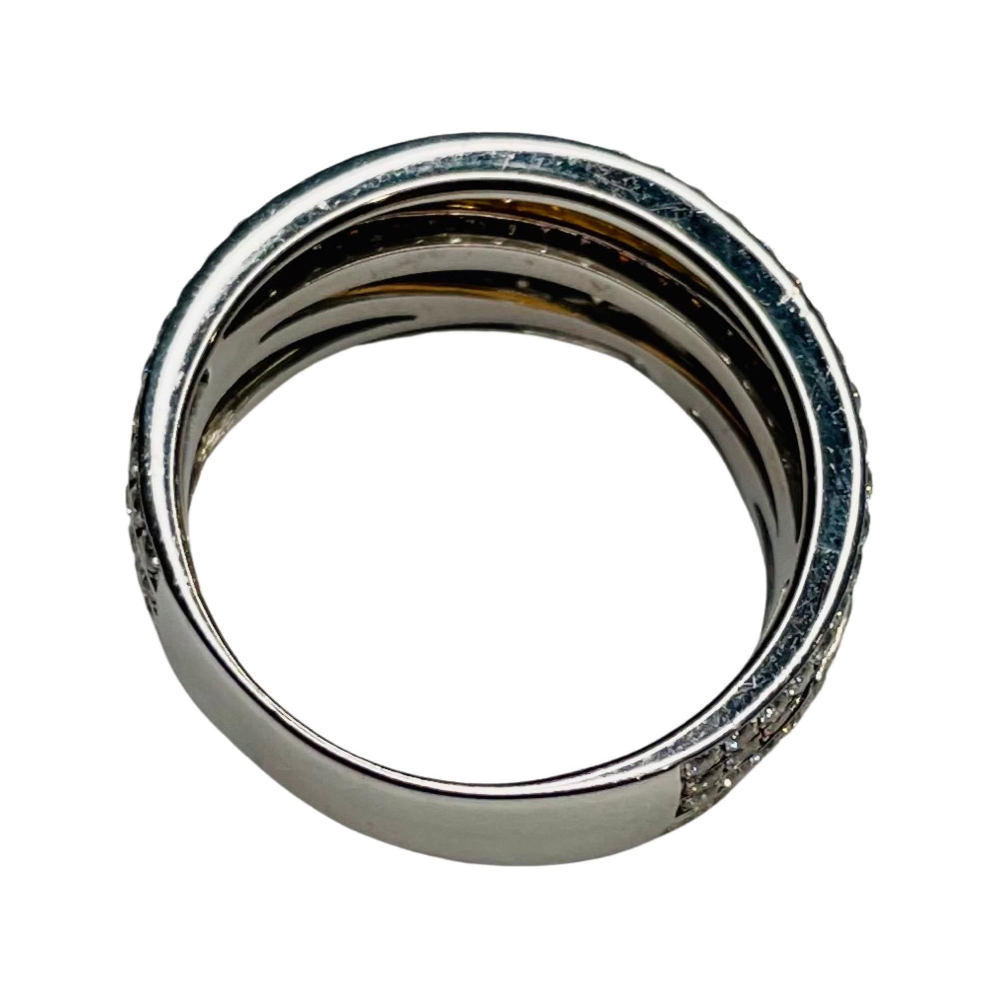 Alan Friedman 18KW & Roségold Ring mit weißen und ausgefallenen rosa Diamanten im Angebot 2