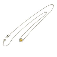 Alan Friedman Collier en platine avec diamant jaune intense fantaisie