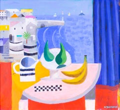 St. Ives Stillleben von Alan Furneaux, britisch, 20. Jahrhundert, Ölgemälde hell